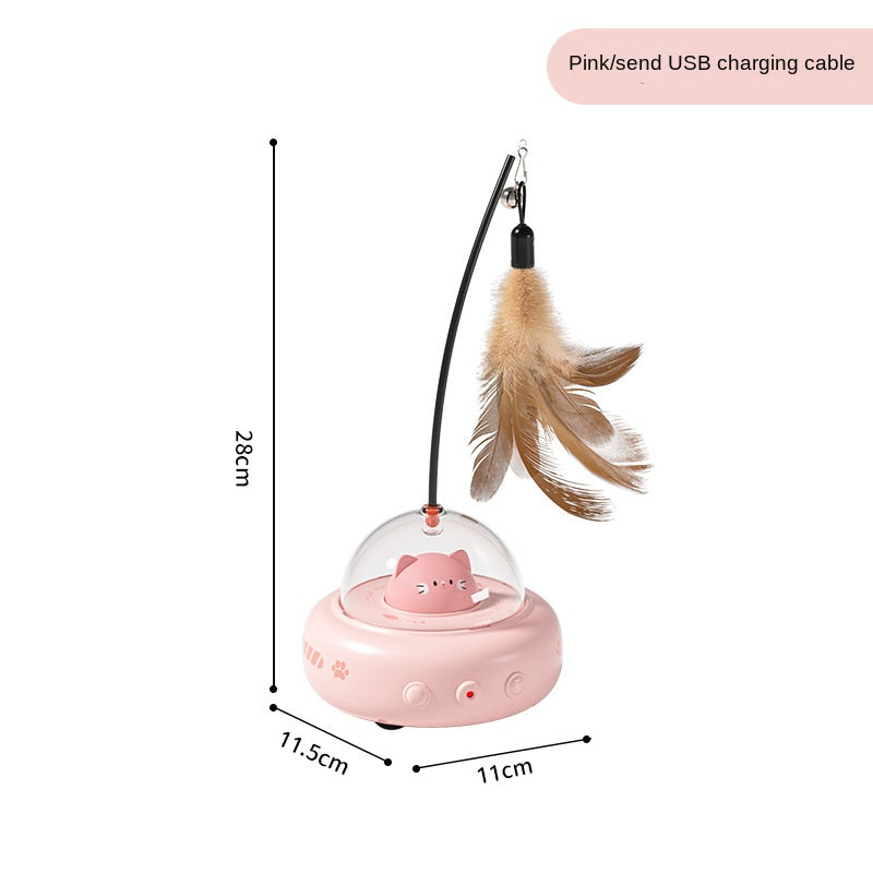 Smart Cat Toy Feather Teaser Stick Pet Toy